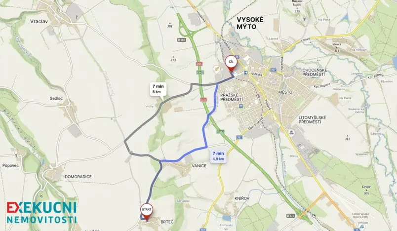 Prodej bytu 3+1, Vysoké Mýto - Brteč, 82 m2
