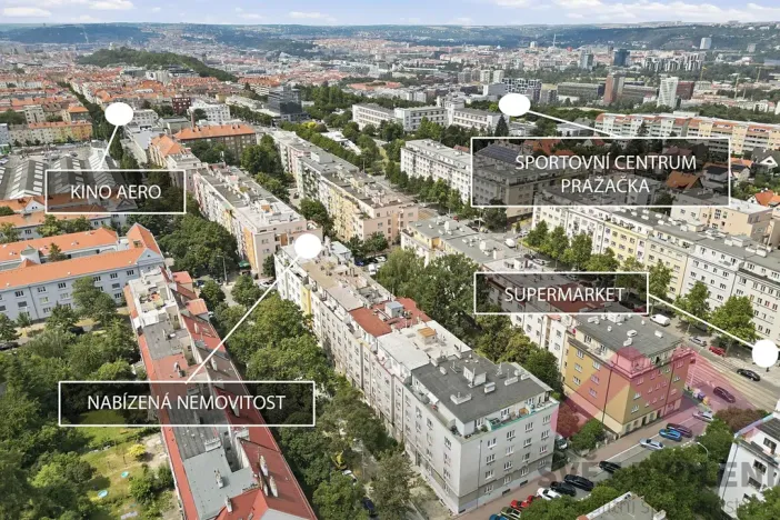 Pronájem bytu 1+kk, Praha - Žižkov, Biskupcova, 25 m2