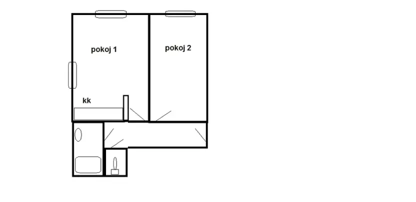 Pronájem bytu 2+kk, Bořislav, 46 m2