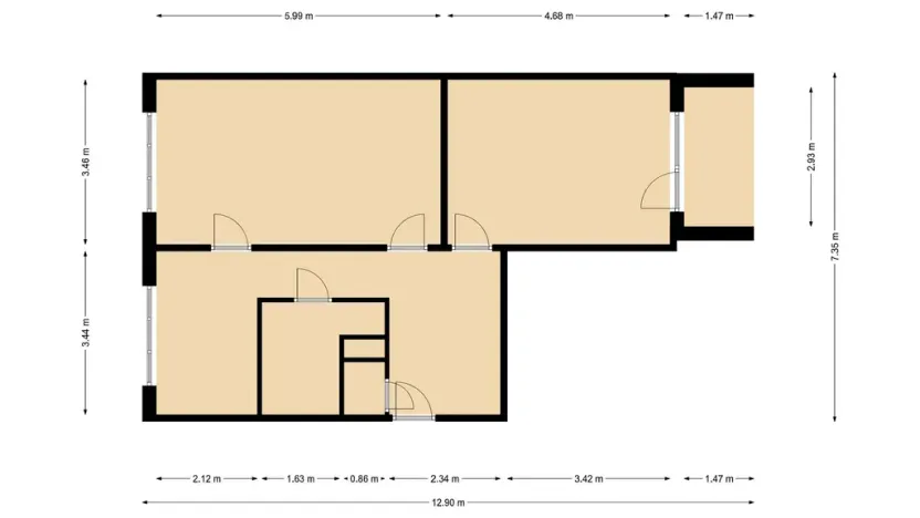 Pronájem bytu 2+1, Louny, Kpt. Nálepky, 60 m2