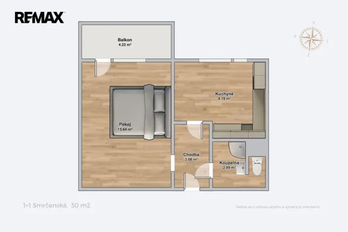 Prodej bytu 1+1, Jihlava, Smrčenská, 31 m2