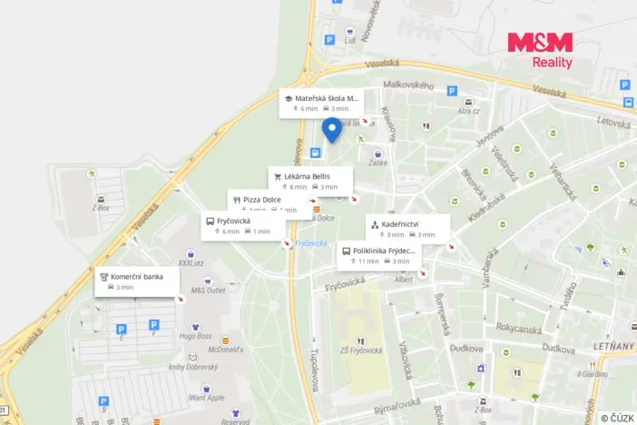 Prodej bytu 3+1, Praha - Letňany, Malkovského, 65 m2