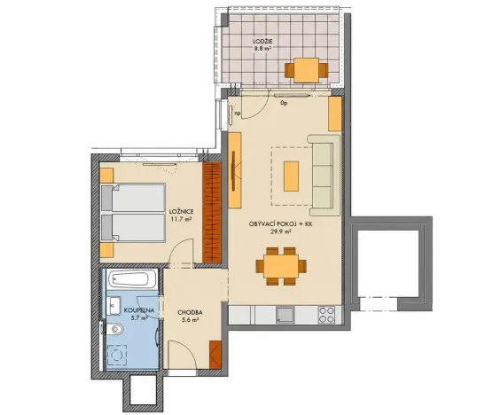 Prodej bytu 2+kk, Praha - Stodůlky, Svitákova, 56 m2