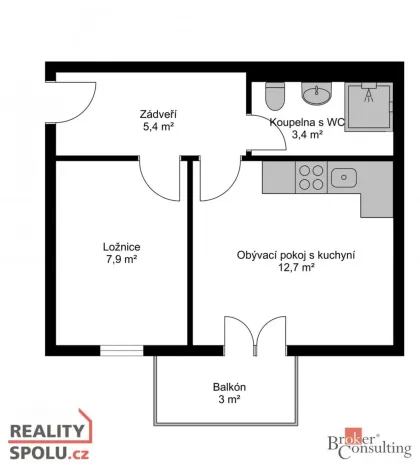 Pronájem bytu 2+kk, Slaný, Prokopa Holého, 35 m2