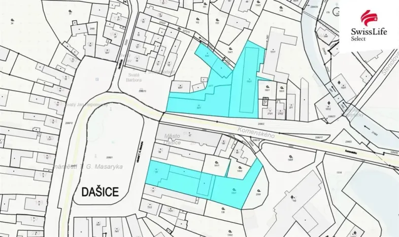 Prodej obchodního prostoru, Dašice, náměstí T. G. Masaryka, 3100 m2