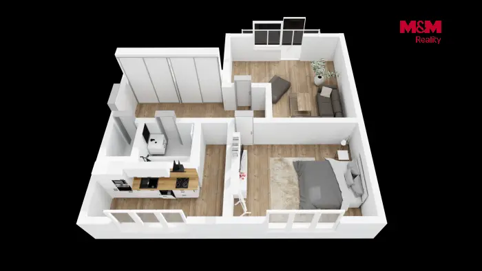 Pronájem bytu 3+1, Heřmanův Městec, U Bažantnice, 56 m2