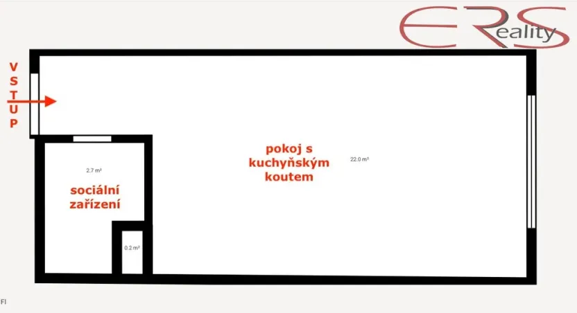 Pronájem bytu 1+kk, Varnsdorf, Čelakovická, 25 m2