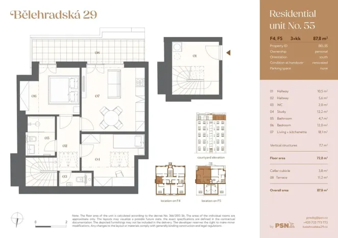 Prodej bytu 3+kk, Praha - Vinohrady, Bělehradská, 65 m2