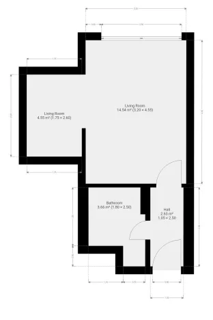 Pronájem bytu 1+kk, Praha - Smíchov, Plzeňská, 29 m2