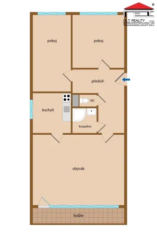 Pronájem bytu 3+1, Praha - Lhotka, Mariánská, 74 m2