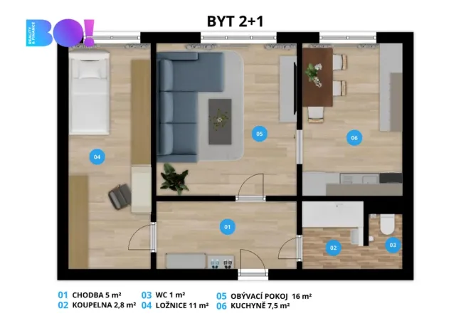 Prodej bytu 2+1, Havířov, Moravská, 44 m2