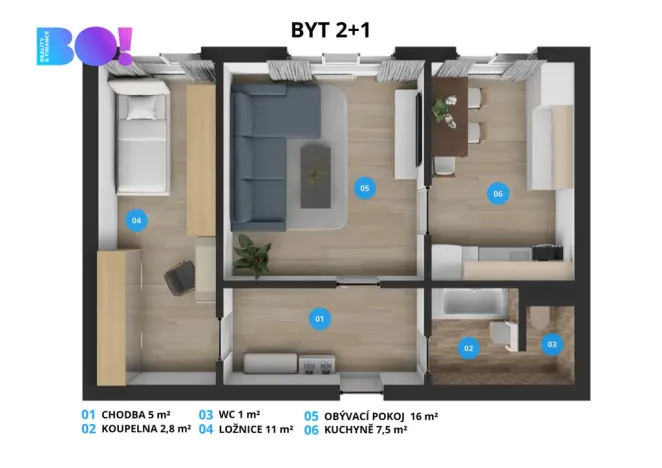 Prodej bytu 2+1, Havířov, Moravská, 44 m2