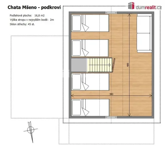 Prodej chaty, Mšeno, 35 m2