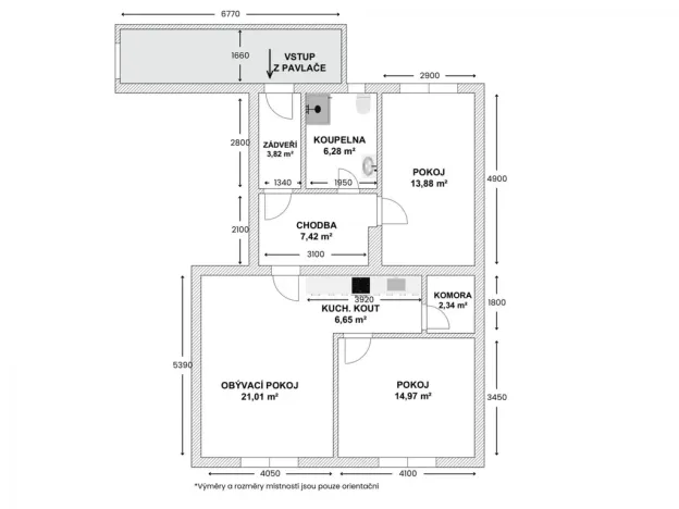 Prodej bytu 3+kk, Ostrava - Přívoz, Žofie Podlipské, 74 m2