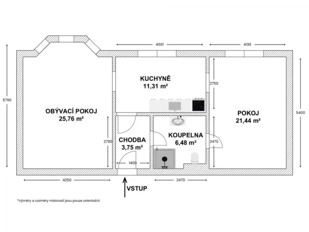 Prodej bytu 2+1, Ostrava - Přívoz, Žofie Podlipské, 70 m2