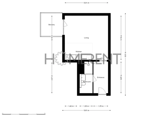 Pronájem bytu 1+kk, Praha - Nové Město, Vyšehradská, 37 m2