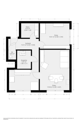 Prodej bytu 2+1, Brno, Třískalova, 51 m2