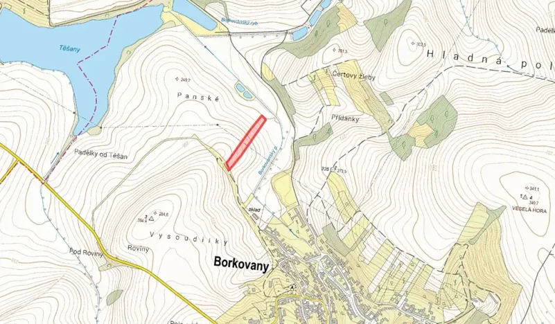 Prodej pole, Borkovany, 7843 m2