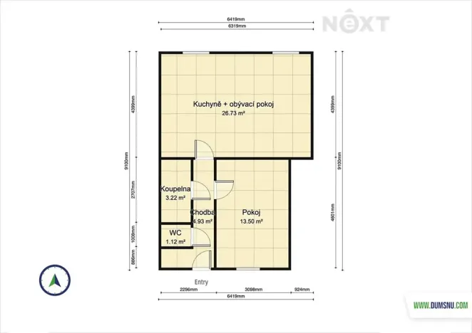 Prodej apartmánu, Staré Město, Sportovní, 57 m2