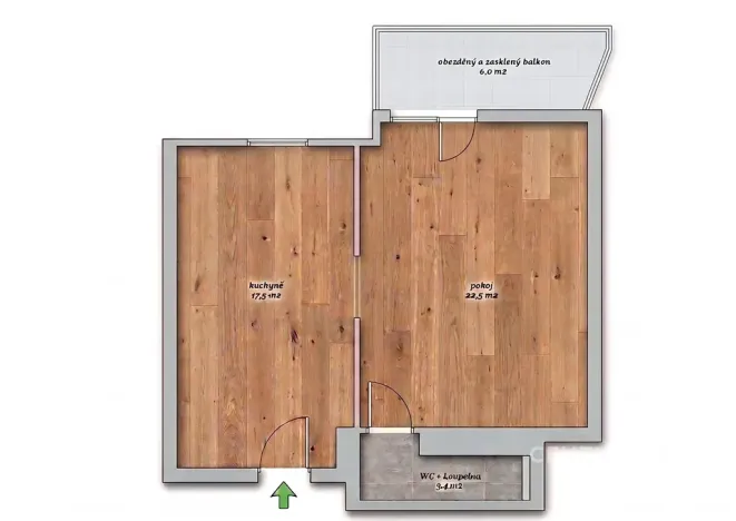 Prodej bytu 1+1, Dvůr Králové nad Labem, Čechova, 50 m2