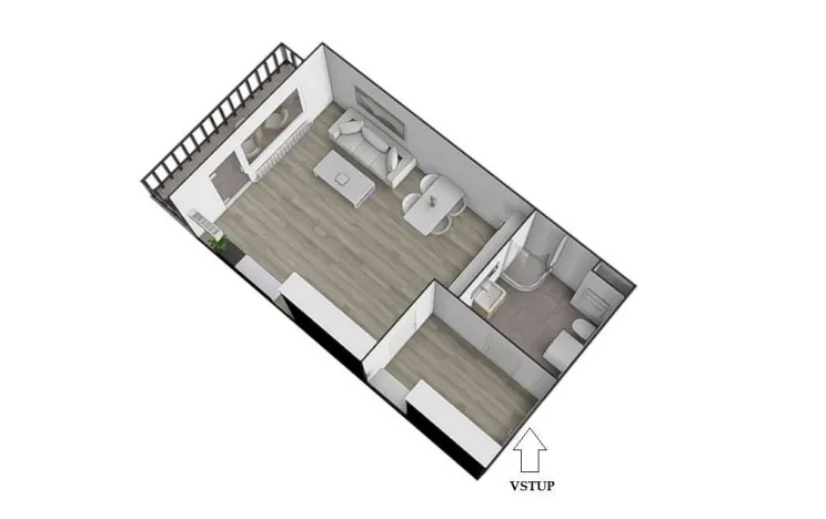 Pronájem bytu 1+kk, Rajhrad, Masarykova, 41 m2
