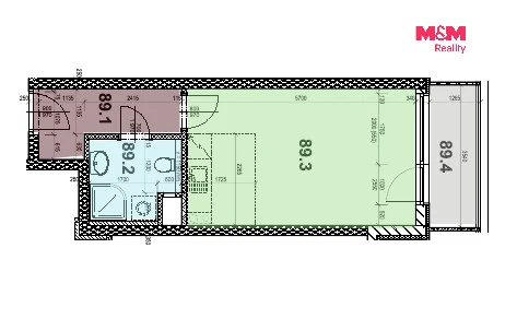 Prodej bytu 1+kk, Praha - Zličín, Milotická, 32 m2