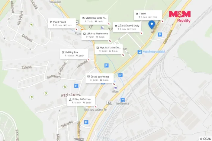 Prodej bytu 2+1, Ústí nad Labem - Neštěmice, Seifertova, 61 m2