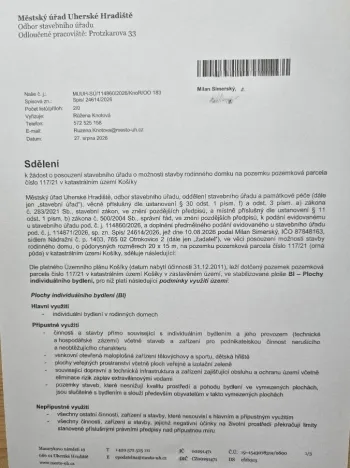 Prodej pozemku pro bydlení, Košíky, 1282 m2