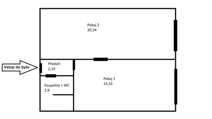 Prodej bytu 1+1, Cheb, Dvořákova, 42 m2