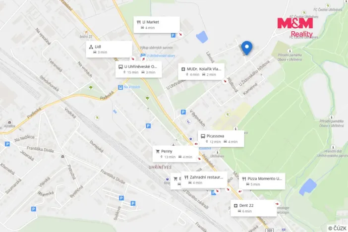 Pronájem bytu 2+kk, Praha - Uhříněves, V bytovkách, 54 m2