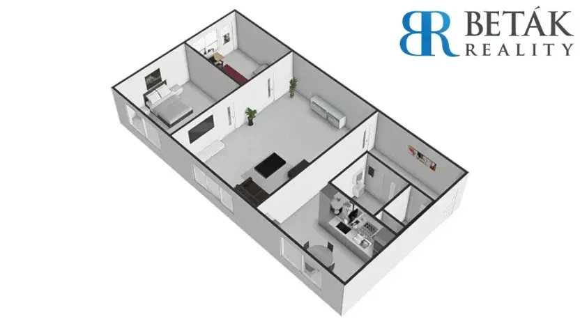 Prodej bytu 3+1, Přerov, Denisova, 60 m2