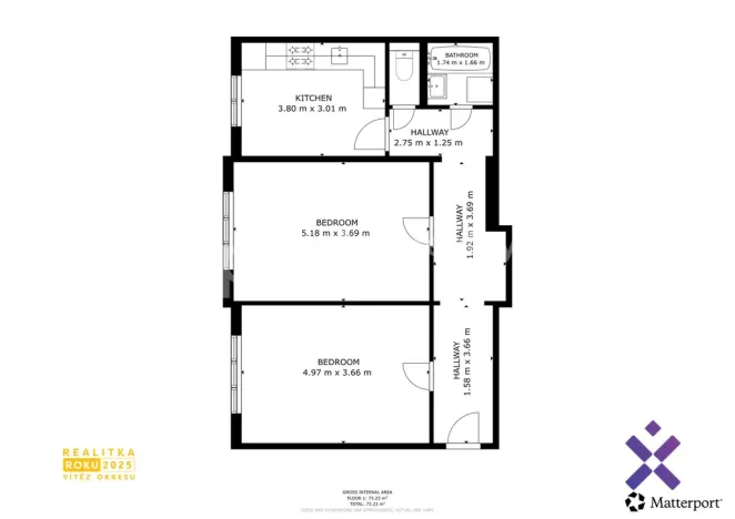 Pronájem bytu 2+1, Zlín, Padělky VI, 71 m2