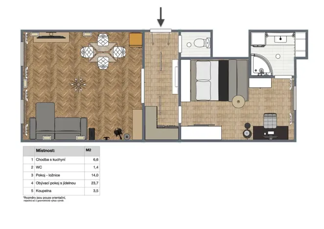 Prodej bytu 2+kk, Praha, Krásova, 49 m2