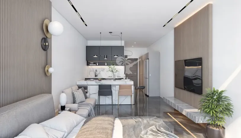 Prodej bytu 1+kk, Agios Amvrosios Keryneias, Kypr, 37 m2