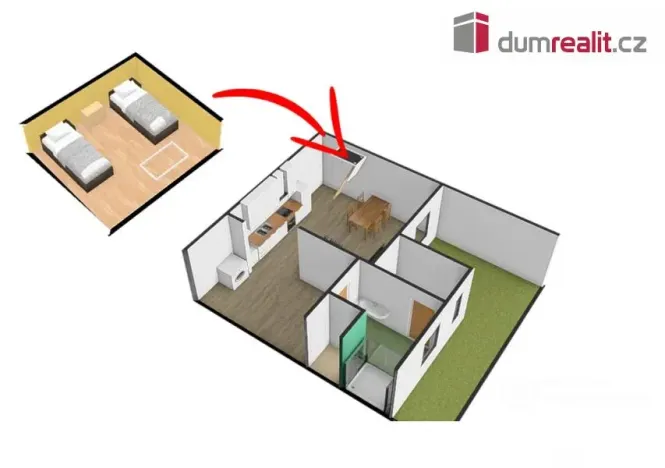 Prodej bytu 1+kk, Praha - Smíchov, Kotevní, 43 m2