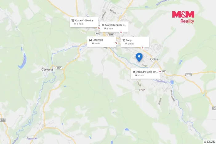 Pronájem bytu 1+kk, Letohrad - Orlice, 30 m2
