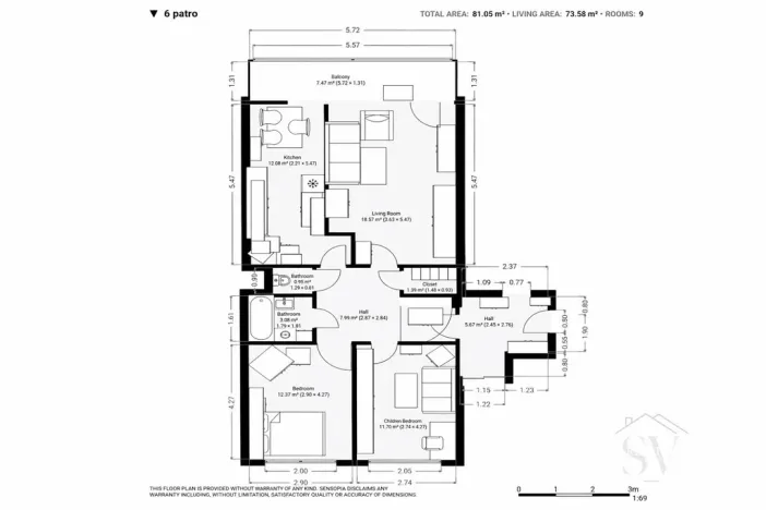 Prodej bytu 3+1, Praha - Michle, Ohradní, 84 m2
