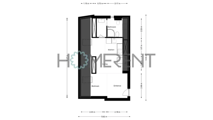 Pronájem bytu 1+kk, Praha - Bubeneč, U akademie, 39 m2