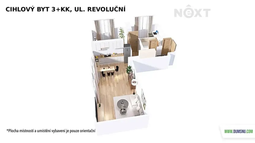 Pronájem bytu 3+kk, Šumperk, Revoluční, 55 m2