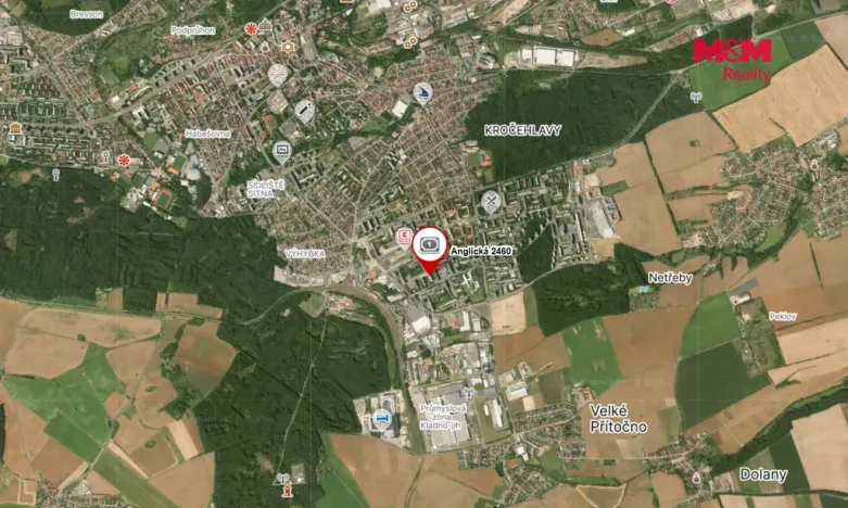 Pronájem bytu 2+kk, Kladno - Kročehlavy, Anglická, 40 m2