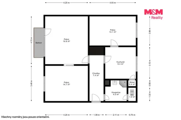 Prodej bytu 3+1, Kout na Šumavě, 75 m2