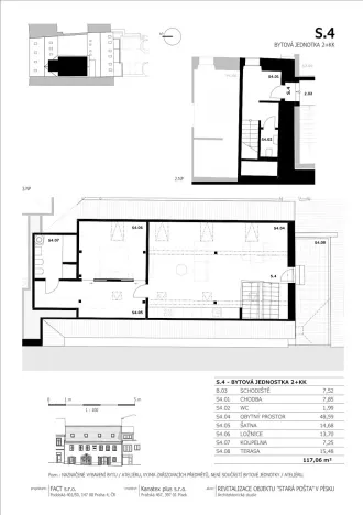 Pronájem bytu 2+kk, Písek, Gregorova, 117 m2
