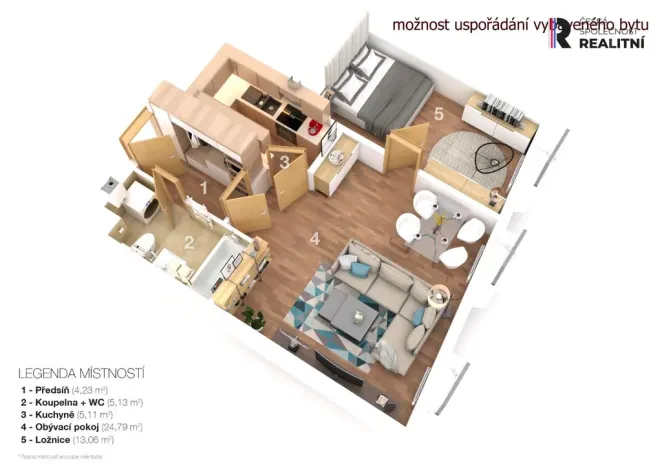 Pronájem bytu 2+kk, Benešov, Dukelská, 53 m2