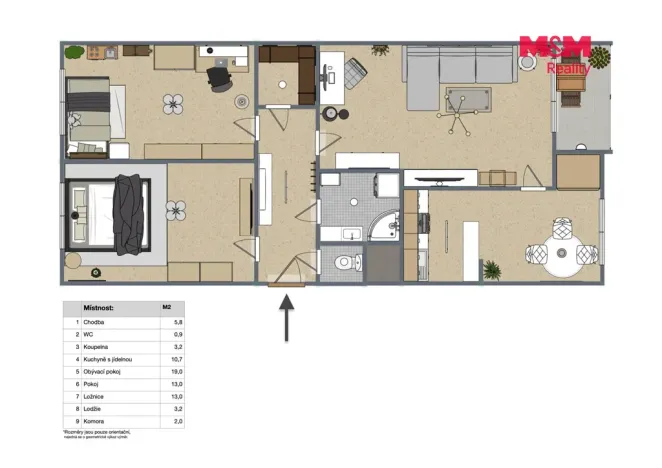 Prodej bytu 3+1, Praha - Černý Most, Pospíchalova, 70 m2