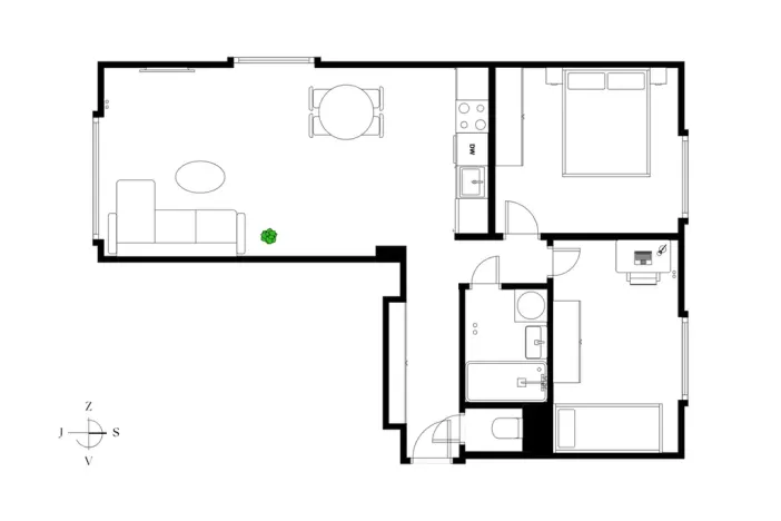 Prodej bytu 3+kk, Praha - Michle, Hodonínská, 55 m2