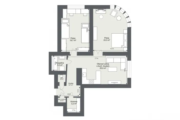 Prodej bytu 3+kk, Praha - Vršovice, Vršovická, 87 m2