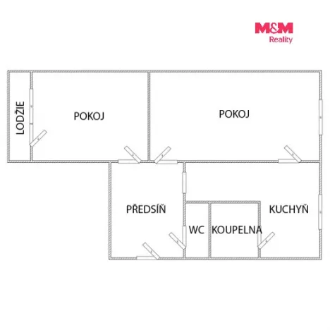 Prodej bytu 2+1, Jirkov, Hornická, 64 m2