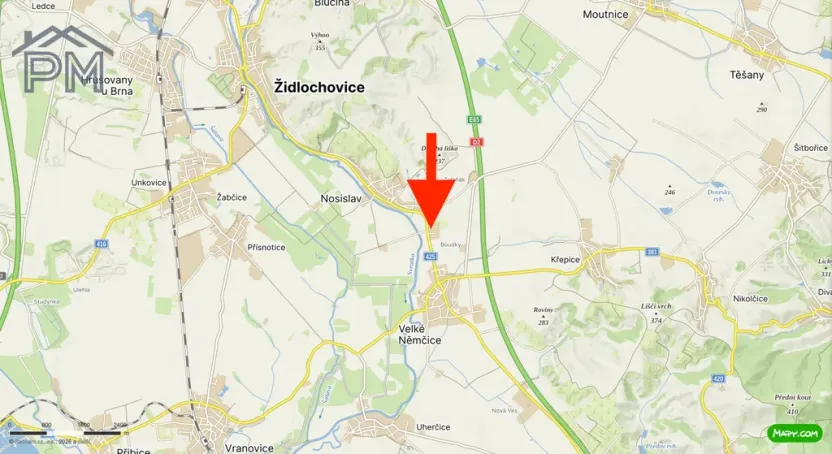 Pronájem komerčního pozemku, Velké Němčice, 500 m2