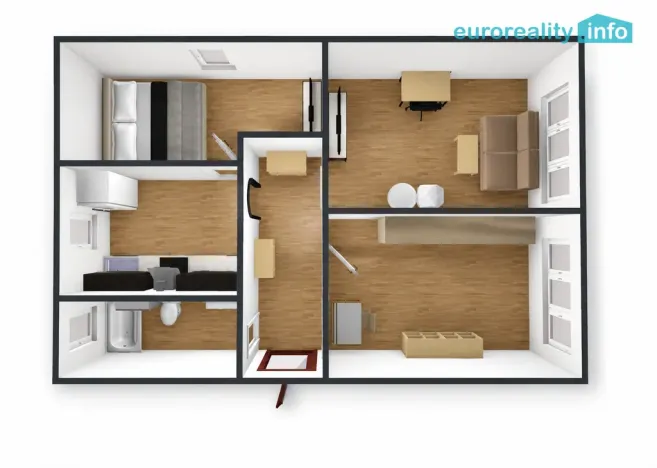 Prodej bytu 3+1, Dubá - Dřevčice, 70 m2