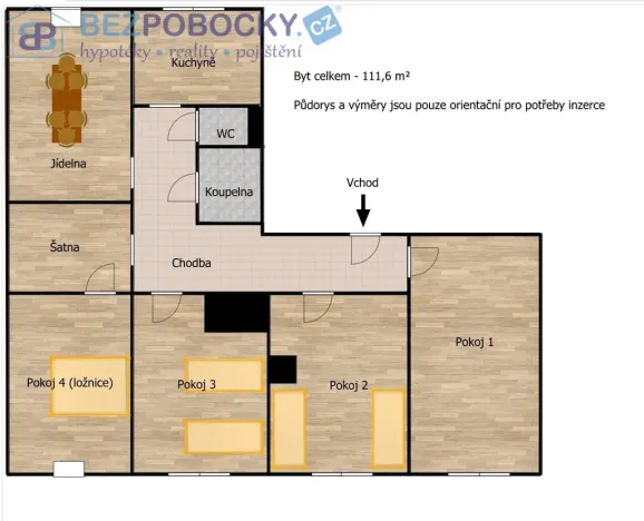 Prodej bytu 5+1, Ledeč nad Sázavou, Petra Bezruče, 111 m2